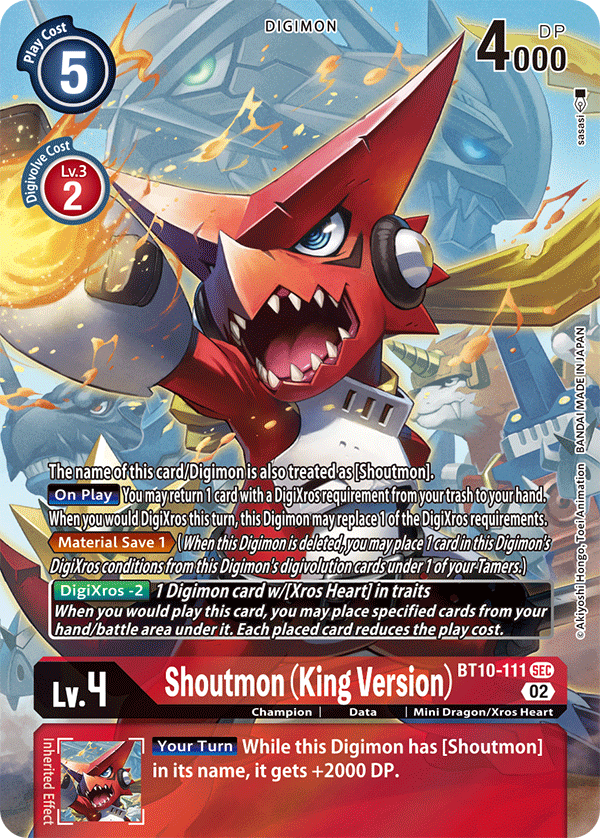 Shoutmon (King Version) [BT10-111] (Alternate Art) [Xros Encounter] | Arkham Games and Comics