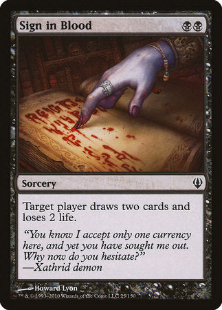 Sign in Blood [Archenemy] | Arkham Games and Comics