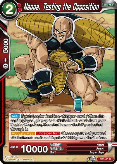 Nappa, Testing the Opposition (EB1-05) [Battle Evolution Booster] | Arkham Games and Comics