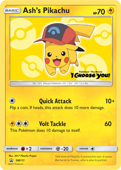 Ash's Pikachu (SM111) [Sun & Moon: Black Star Promos] | Arkham Games and Comics