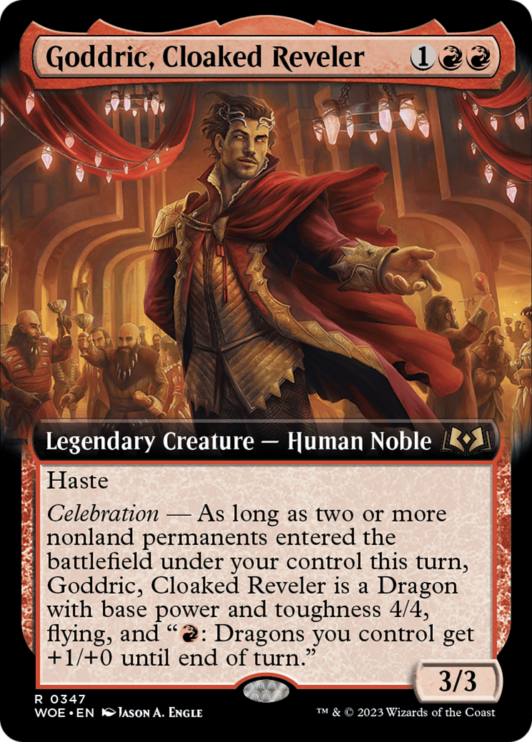 Goddric, Cloaked Reveler (Extended Art) [Wilds of Eldraine] | Arkham Games and Comics