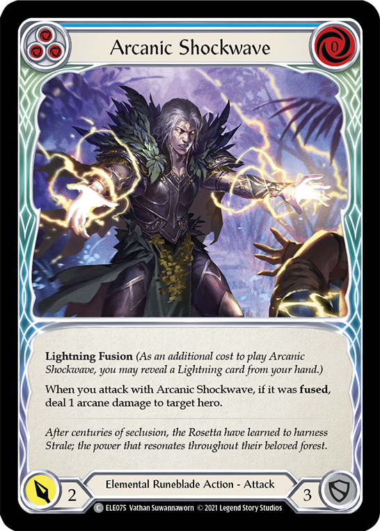 Arcanic Shockwave (Blue) [ELE075] (Tales of Aria)  1st Edition Rainbow Foil | Arkham Games and Comics