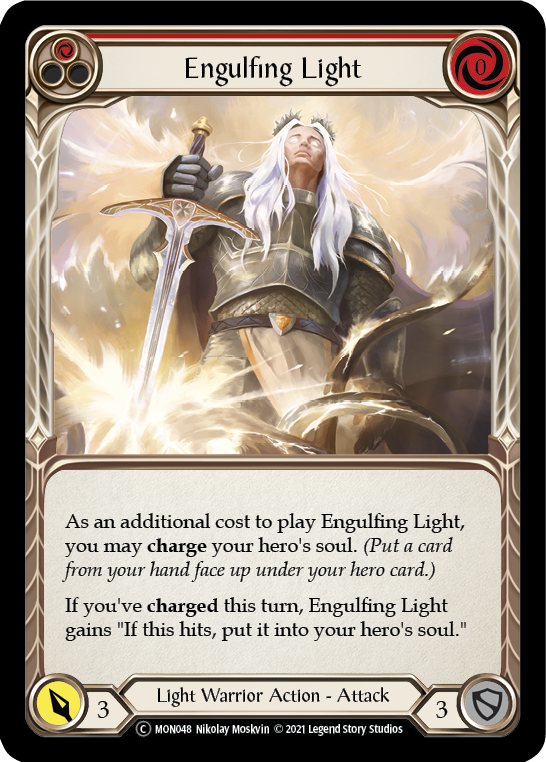 Engulfing Light (Red) [U-MON048-RF] (Monarch Unlimited)  Unlimited Rainbow Foil | Arkham Games and Comics