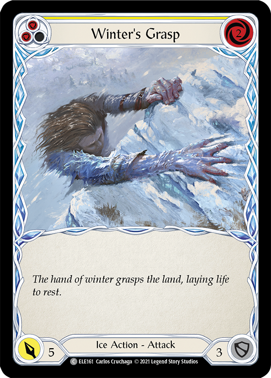 Winter's Grasp (Yellow) [ELE161] (Tales of Aria)  1st Edition Rainbow Foil | Arkham Games and Comics