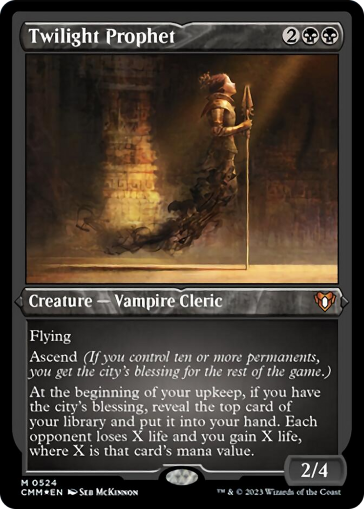 Twilight Prophet (Foil Etched) [Commander Masters] | Arkham Games and Comics