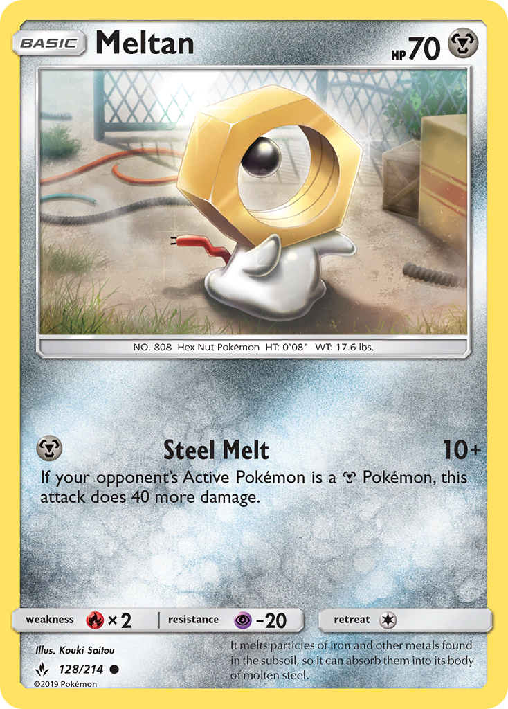 Meltan (128/214) [Sun & Moon: Unbroken Bonds] | Arkham Games and Comics