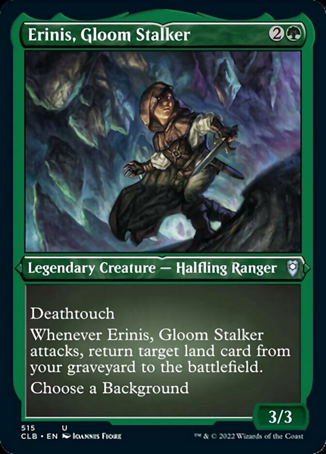Erinis, Gloom Stalker (Foil Etched) [Commander Legends: Battle for Baldur's Gate] | Arkham Games and Comics