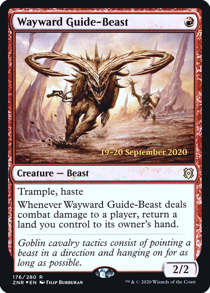 Wayward Guide-Beast  [Zendikar Rising Prerelease Promos] | Arkham Games and Comics