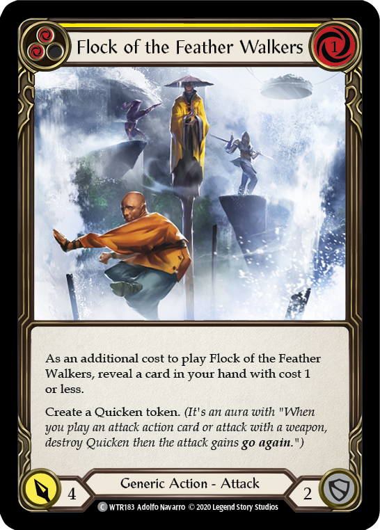 Flock of the Feather Walkers (Yellow) [U-WTR183] (Welcome to Rathe Unlimited)  Unlimited Rainbow Foil | Arkham Games and Comics