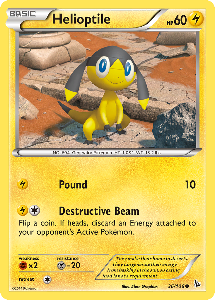 Helioptile (36/106) [XY: Flashfire] | Arkham Games and Comics