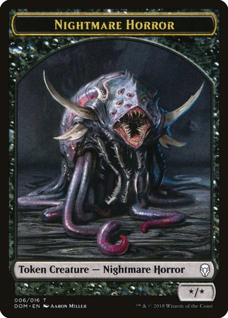 Nightmare Horror Token [Dominaria Tokens] | Arkham Games and Comics