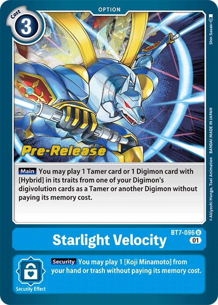 Starlight Velocity [BT7-096] [Next Adventure Pre-Release Cards] | Arkham Games and Comics