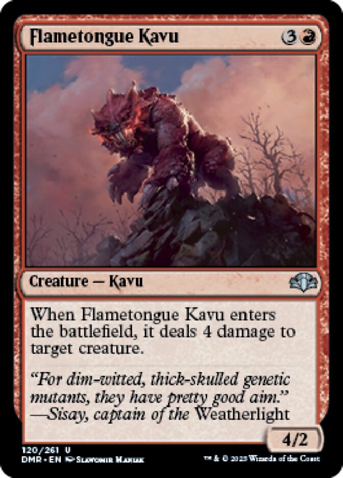 Flametongue Kavu [Dominaria Remastered] | Arkham Games and Comics