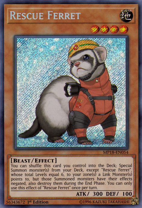 Rescue Ferret [MP18-EN054] Secret Rare | Arkham Games and Comics