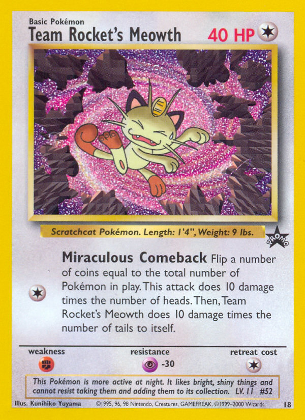 Team Rocket's Meowth (18) [Wizards of the Coast: Black Star Promos] | Arkham Games and Comics