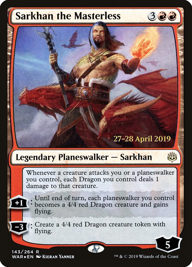 Sarkhan the Masterless  [War of the Spark Prerelease Promos] | Arkham Games and Comics