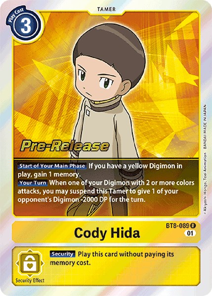 Cody Hida [BT8-089] [New Awakening Pre-Release Cards] | Arkham Games and Comics