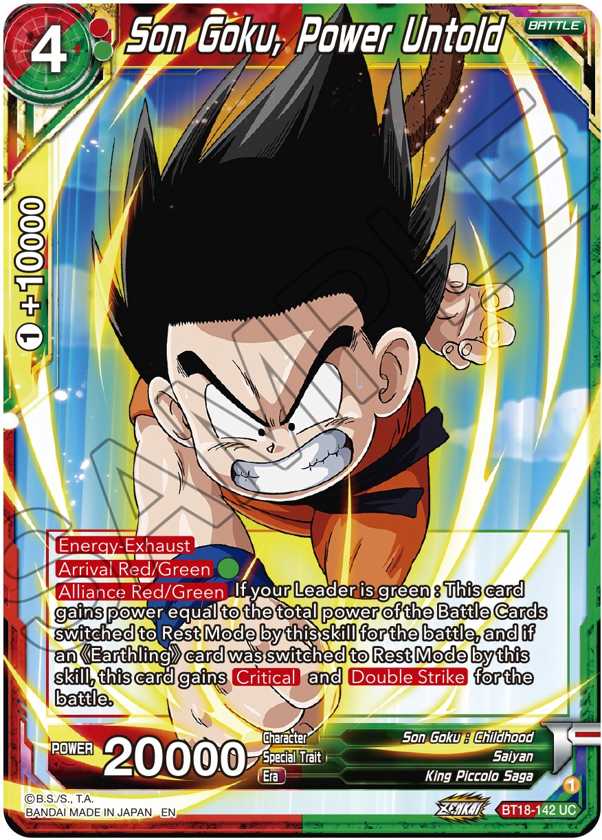 Son Goku, Power Untold (BT18-142) [Dawn of the Z-Legends] | Arkham Games and Comics