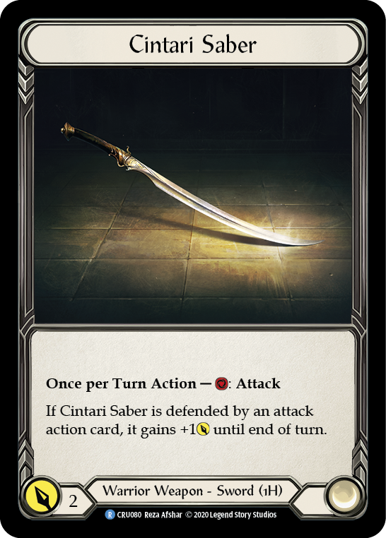 Cintari Saber [CRU080] (Crucible of War)  1st Edition Cold Foil | Arkham Games and Comics