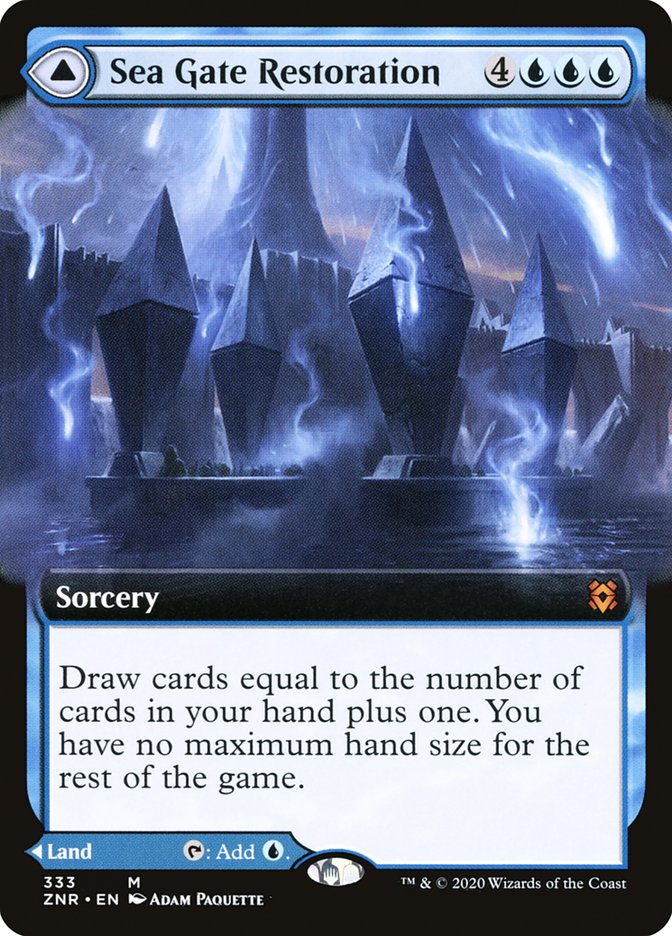 Sea Gate Restoration // Sea Gate, Reborn (Extended Art) [Zendikar Rising] | Arkham Games and Comics