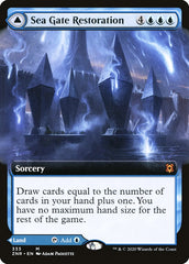 Sea Gate Restoration // Sea Gate, Reborn (Extended Art) [Zendikar Rising] | Arkham Games and Comics