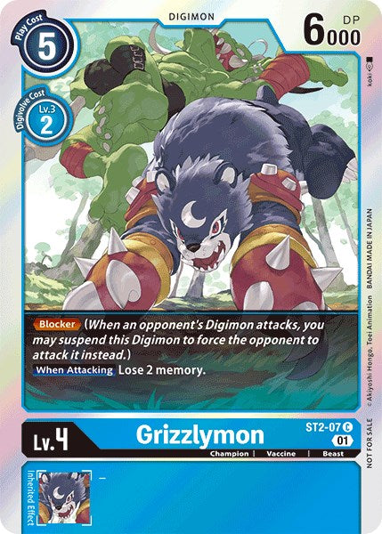 Grizzlymon [ST2-07] (Official Tournament Pack Vol.4) [Starter Deck: Cocytus Blue Promos] | Arkham Games and Comics