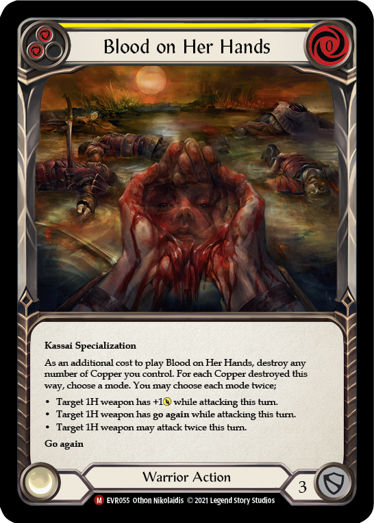 Blood on Her Hands [EVR055] (Everfest)  1st Edition Rainbow Foil | Arkham Games and Comics