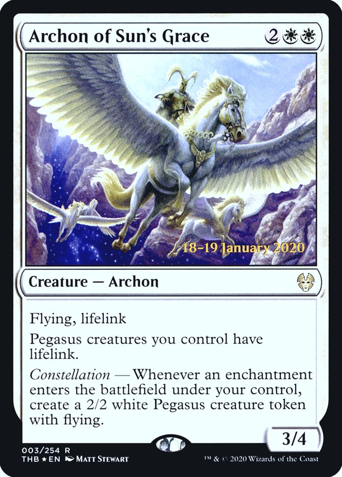 Archon of Sun's Grace [Theros Beyond Death Prerelease Promos] | Arkham Games and Comics