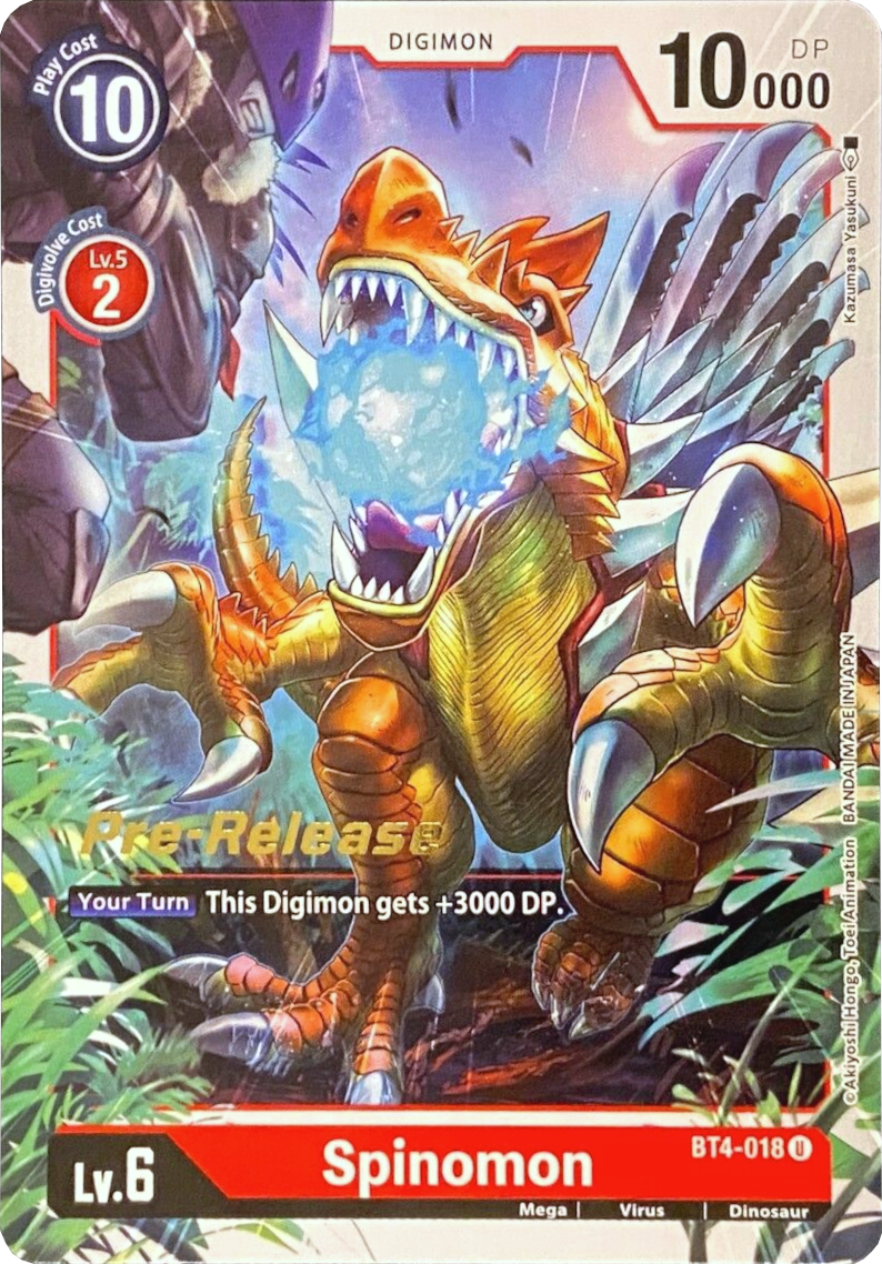 Spinomon [BT4-018] [Great Legend Pre-Release Promos] | Arkham Games and Comics