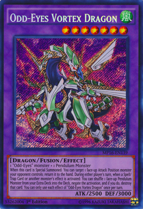 Odd-Eyes Vortex Dragon [MP16-EN139] Secret Rare | Arkham Games and Comics