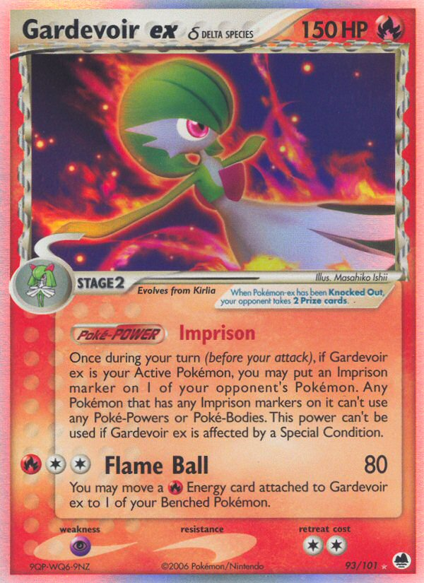 Gardevoir ex (93/101) (Delta Species) [EX: Dragon Frontiers] | Arkham Games and Comics