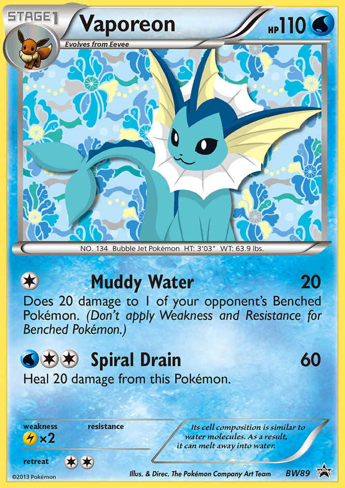 Vaporeon (BW89) [Black & White: Black Star Promos] | Arkham Games and Comics