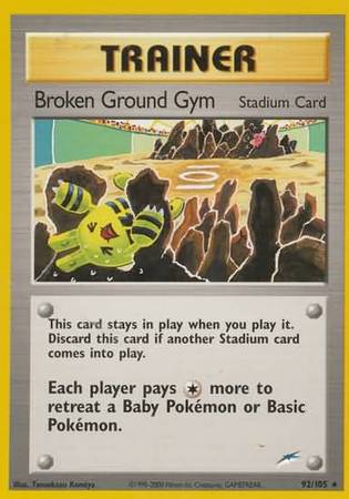 Broken Ground Gym (92/105) [Neo Destiny Unlimited] | Arkham Games and Comics