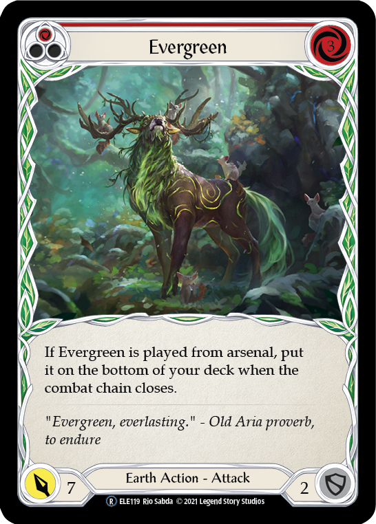 Evergreen (Red) [U-ELE119] (Tales of Aria Unlimited)  Unlimited Rainbow Foil | Arkham Games and Comics