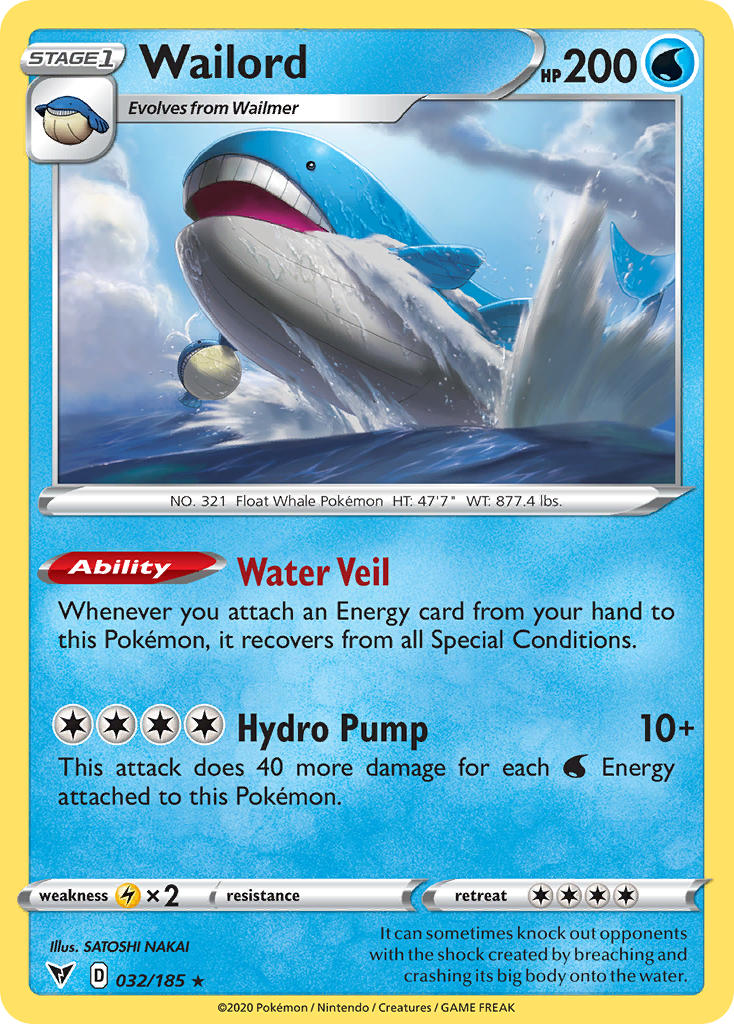 Wailord (032/185) [Sword & Shield: Vivid Voltage] | Arkham Games and Comics