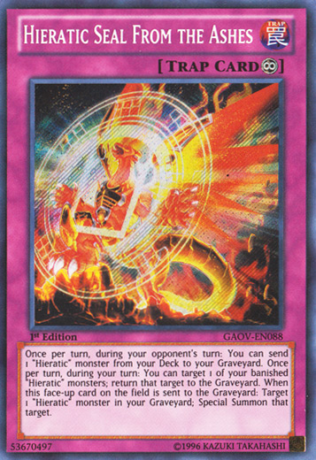 Hieratic Seal From the Ashes [GAOV-EN088] Secret Rare | Arkham Games and Comics