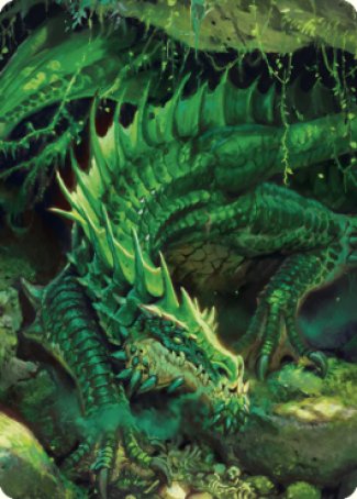 Lurking Green Dragon Art Card [Commander Legends: Battle for Baldur's Gate Art Series] | Arkham Games and Comics