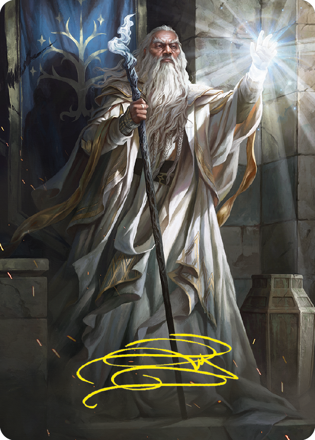 Gandalf the White Art Card (Gold-Stamped Signature) [The Lord of the Rings: Tales of Middle-earth Art Series] | Arkham Games and Comics