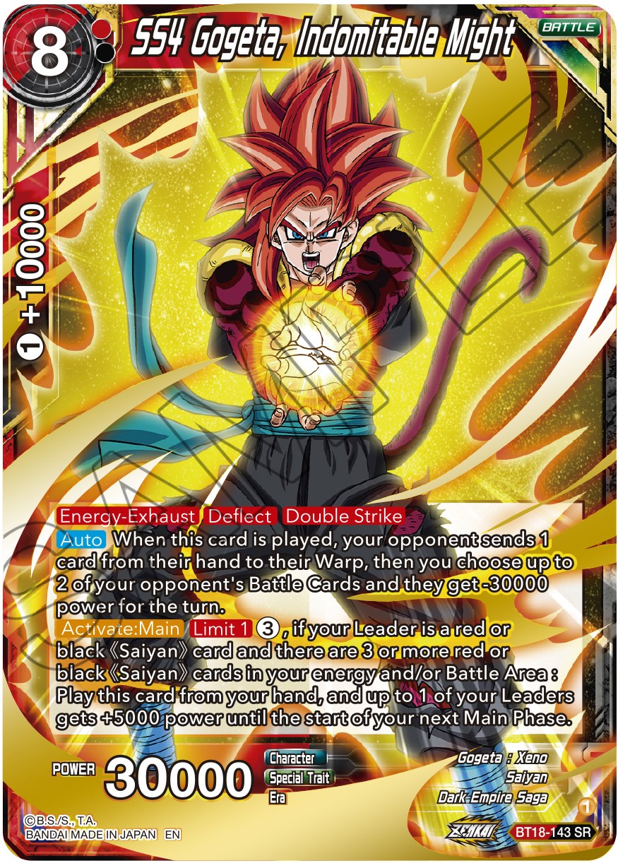 SS4 Gogeta, Indomitable Might (BT18-143) [Dawn of the Z-Legends] | Arkham Games and Comics