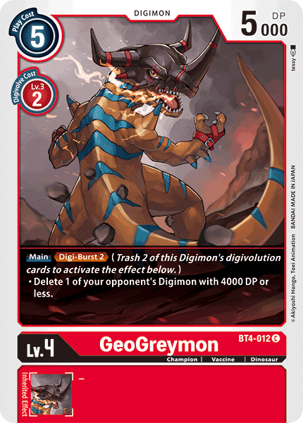 GeoGreymon [BT4-012] [Great Legend] | Arkham Games and Comics