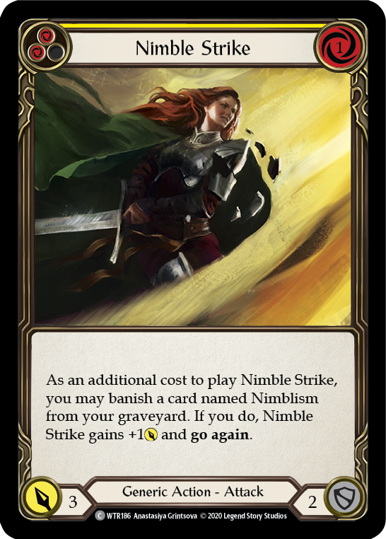 Nimble Strike (Yellow) [U-WTR186] (Welcome to Rathe Unlimited)  Unlimited Rainbow Foil | Arkham Games and Comics