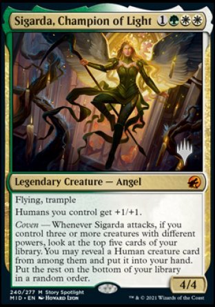 Sigarda, Champion of Light (Promo Pack) [Innistrad: Midnight Hunt Promos] | Arkham Games and Comics