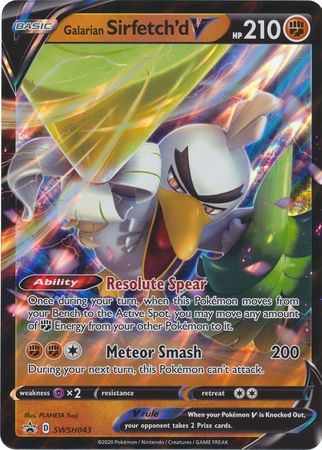 Galarian Sirfetch'd V (SWSH043) (Jumbo Card) [Sword & Shield: Black Star Promos] | Arkham Games and Comics