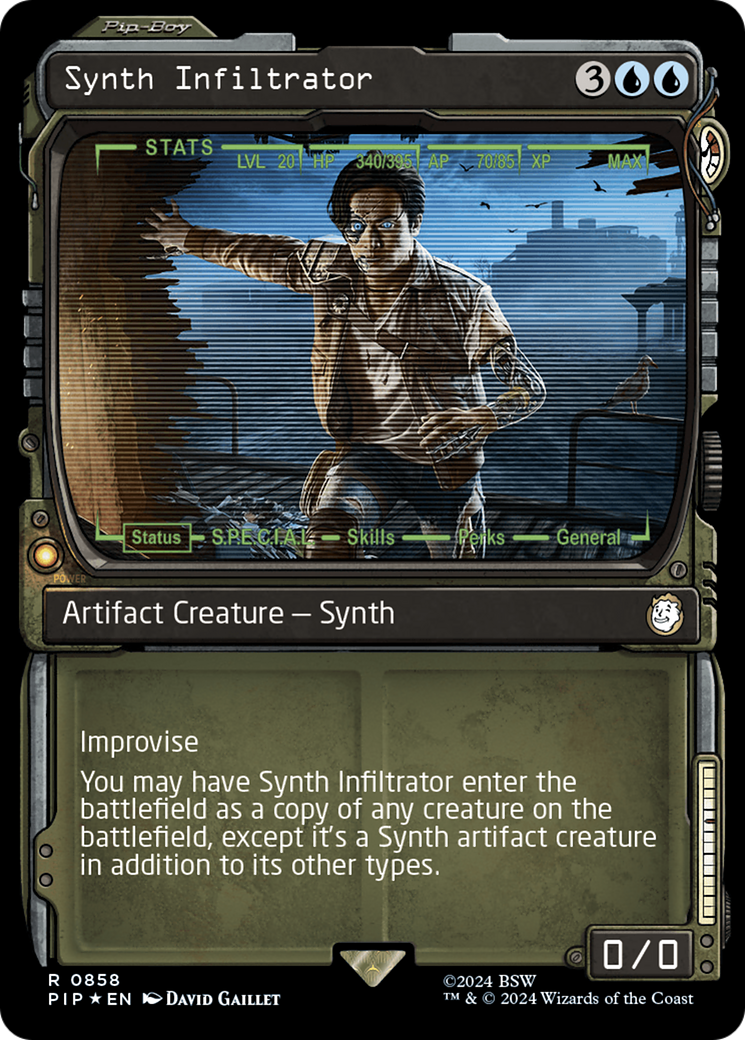 Synth Infiltrator (Showcase) (Surge Foil) [Fallout] | Arkham Games and Comics