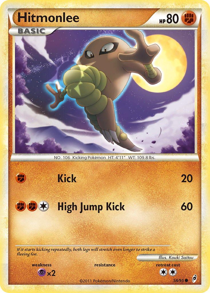 Hitmonlee (58/95) [HeartGold & SoulSilver: Call of Legends] | Arkham Games and Comics