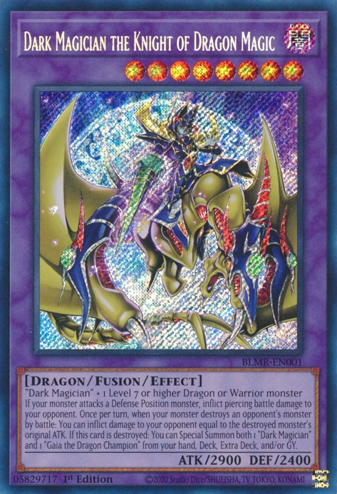 Dark Magician the Knight of Dragon Magic [BLMR-EN001] Secret Rare | Arkham Games and Comics