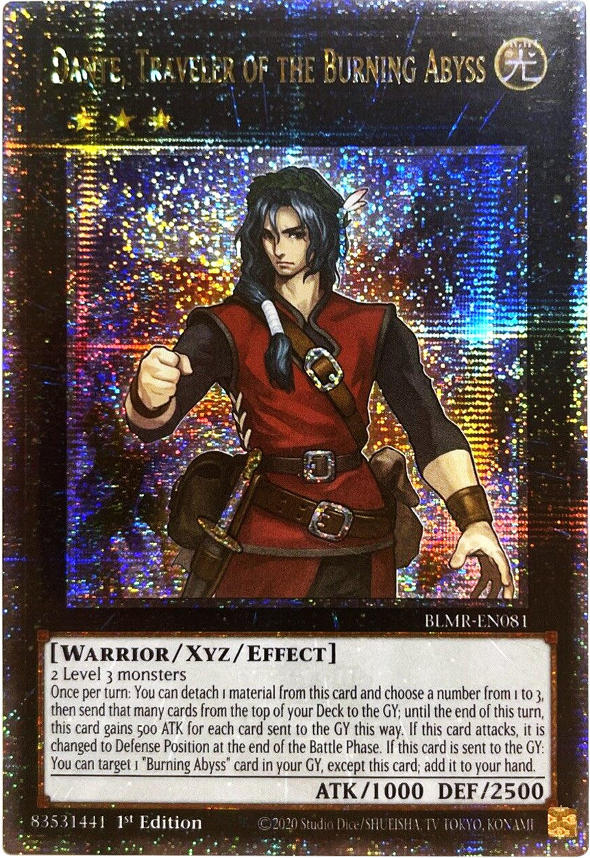 Dante, Traveler of the Burning Abyss [BLMR-EN081] Quarter Century Secret Rare | Arkham Games and Comics