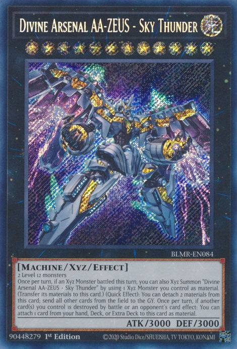 Divine Arsenal AA-ZEUS - Sky Thunder [BLMR-EN084] Secret Rare | Arkham Games and Comics