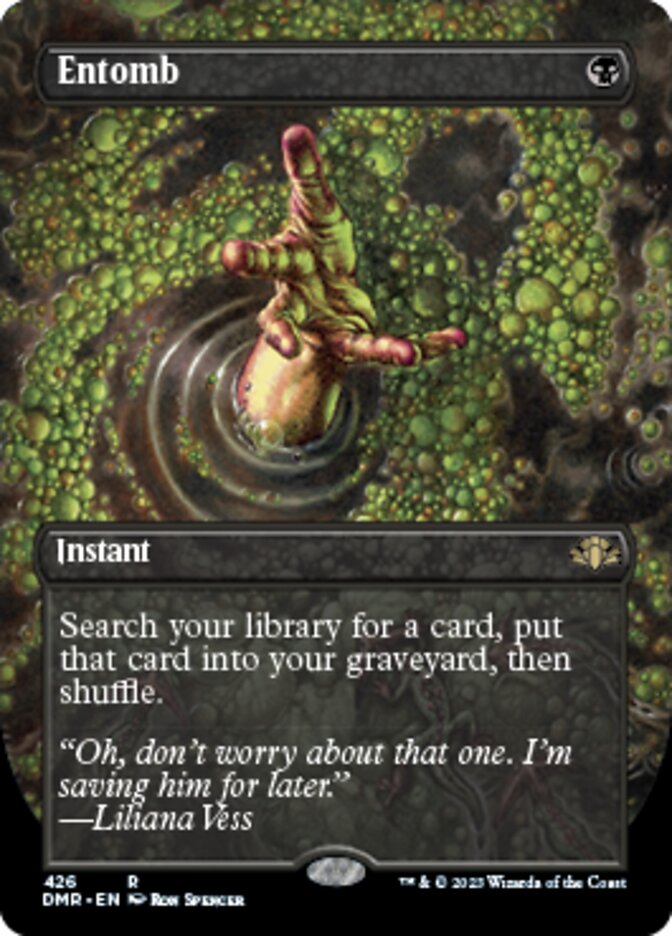Entomb (Borderless Alternate Art) [Dominaria Remastered] | Arkham Games and Comics