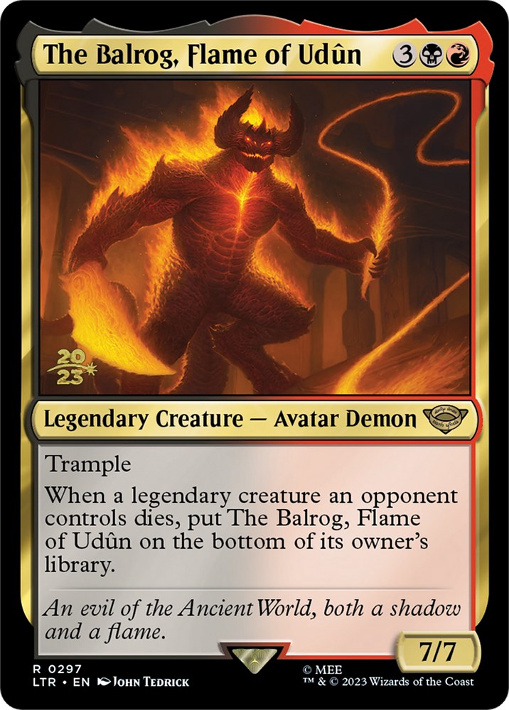 The Balrog, Flame of Udun [The Lord of the Rings: Tales of Middle-Earth Prerelease Promos] | Arkham Games and Comics